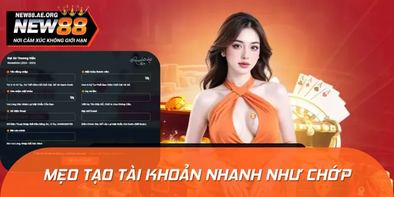 Thủ thuật để tạo tài khoản nhanh như chớp