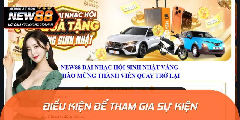 Điều kiện để tham gia sự kiện và nhận tiền