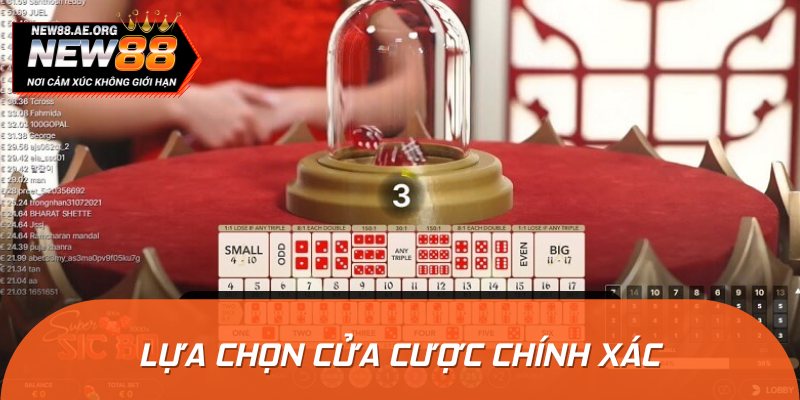 Người chơi chú ý chọn cửa cược chính xác
