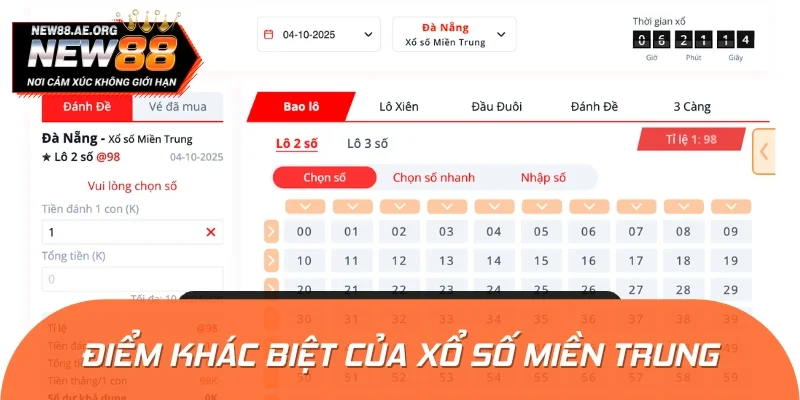 So sánh điểm khác biệt giữa xổ số miền Trung và Bắc - Trung